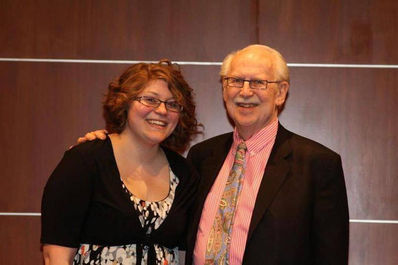 Prof. Dan Stolper and Cassie Negron.